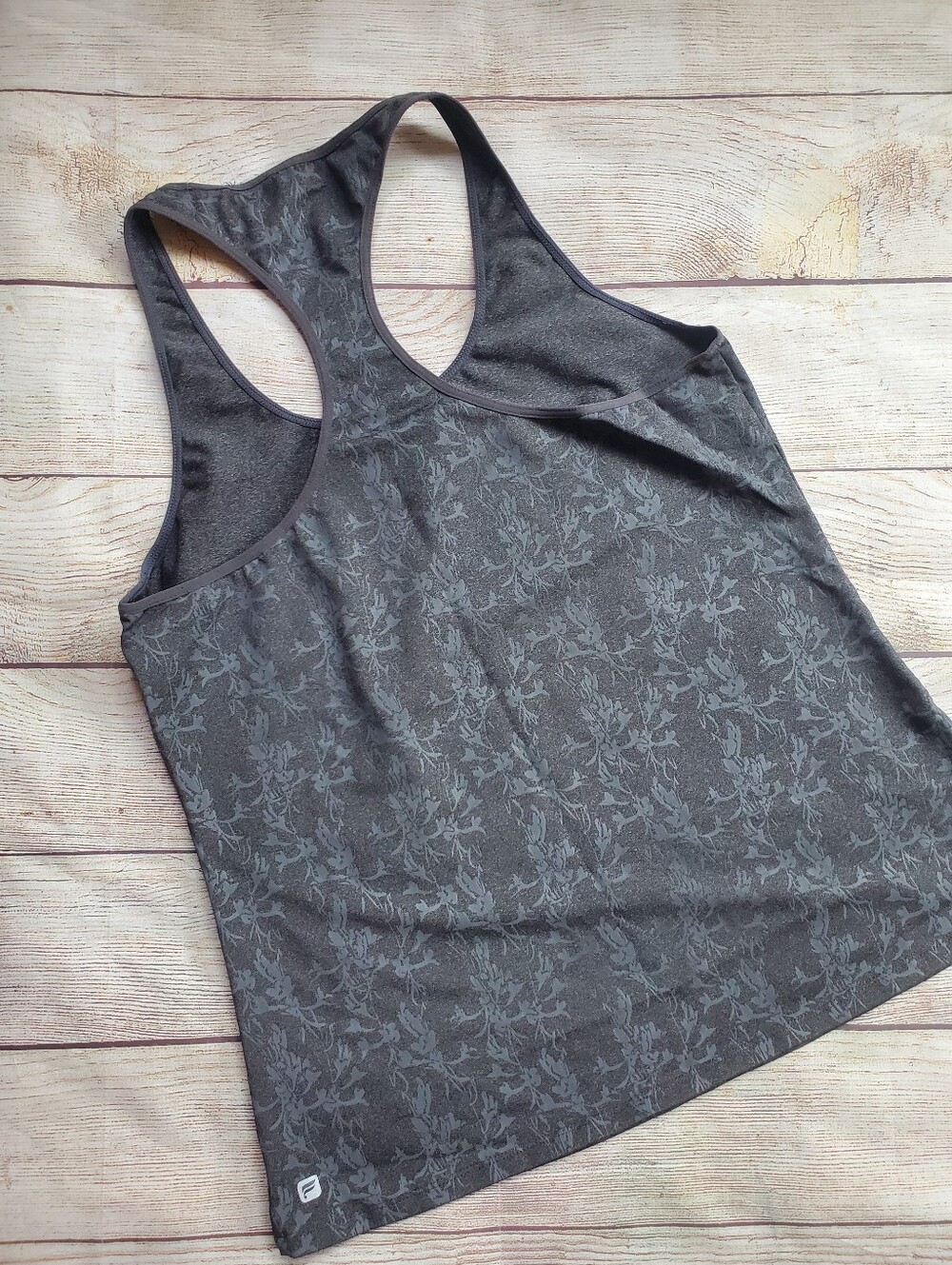Fabletics Women's Gray Racerback Tank Top - Picture 4 of 6